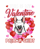Discover Cute This Is My Valentine Pajama Bull Terrier Dog