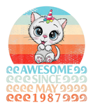 Discover Unicorn Cat Awesome Since May 1987 Happy Birthday