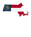 Discover MASSACHUSETTS STATE MAP GEORGIA GA Flag Roots