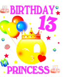 Discover Emoji 13 Years Old 13th Birthday Princess