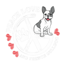 Discover Peace Love French Bulldog Dog Frenchie Puppy Doggi