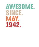 Discover Vintage Men Women 80Th Birthday Awesome Since May