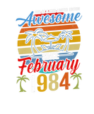 Discover Awesome Since February 1984 Vintage Retro Birthday