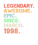 Discover Legendary Awesome Epic Since March 1998 Retro Birt