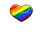 Discover LGBT Pride Heart - First Name "Ismael" Rainbow Hea