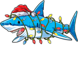Discover Santa Shark Christmas Lights Funny Boys Sharkmas X