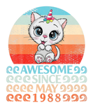 Discover Unicorn Cat Awesome Since May 1988 Happy Birthday