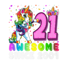 Discover Awesome Since 2001 Unicorn Flossing 21St Birthday