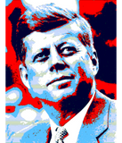 Discover Pop Art JFK John F. Kennedy Red Blue