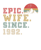 Discover Epic Wife Since 1992 Retro Graphic Her Cute 30Th A