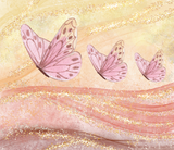 Discover Butterfly with Golden Glitter