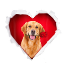 Discover Golden Retriever Rose Heart Valentines Day Couple
