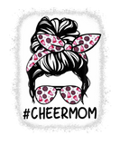 Discover Bleached Cheer Mom Leopard Messy Bun Cheerleader M