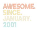 Discover Awesome Since April 2001 21St Birthday Vintage Ret