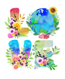 Discover Floral LOVE World Earth Day Every Day Environmenta