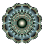 Discover Glossy fractal ornament mandala