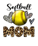 Discover Softball Mom Leopard Heart Softball Lover Mother's