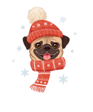 Discover Cute Pug Christmas Ski Winter Holiday For