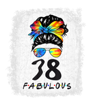 Discover 38Th Birthday Fabulous Girl Tie Dye Messy Bun 38 Y