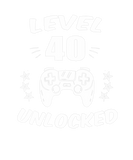 Discover Level 40 Unlocked Video Gamer 40Th Birthday Gift T
