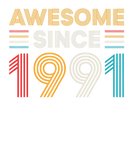 Discover Awesome Since 1991 30Th Birthday Retro Gift