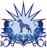 Discover Blue Great Dane Logo