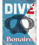 Discover Bonaire Vintage Scuba Diving Mask