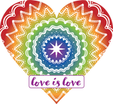 Discover Rainbow Heart Love is Love
