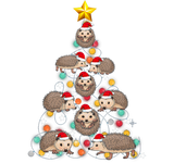 Discover Santa Hedgehog Christmas Tree Funny Hedgehog Chris
