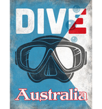 Discover Australia Vintage Scuba Diving Mask