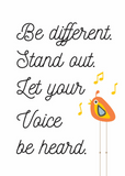 Discover Be Different,Stand Out,Let Your Voice Be Heard