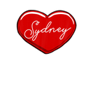 Discover Hand Drawn Heart Sydney - First Name Hearts I Love