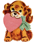 Discover Vintage Puppy Holds Heart
