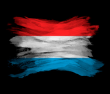 Discover Luxembourg flag brush stroke, national flag