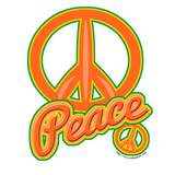 Discover Fun Orange Peace Sign Groovy Saying Design