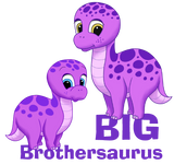 Discover Cute Funny Big Brother Baby Dinosaurs Purple