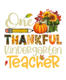 Discover One Thankful Kindergarten Teacher Pumpkin Fall Tha