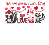 Discover Happy Valentine's day cute skunks red pink hearts