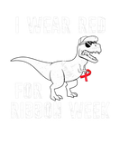 Discover I Wear Red For Red For Ribbon Week Dinosaur Awaren