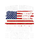 Discover 40Th Birthday January 1982 American Flag 40 Years