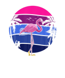 Discover Tropical Bird Exotic Palm Trees Beach Retro Pink F