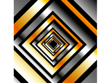 Discover Gold and silver squares forming perspective