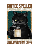 Discover Vintage Black Cat Coffee Spelled Backwards Sleeveless