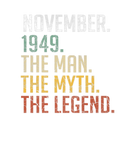 Discover Mens 72 Years Old November 1949 Man Myth Legend 72