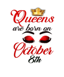 Discover Womens Cute Birthday Queens are Born on October 8t