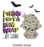 Discover Halloween Bum Wrap Mummy Baby Green ID683