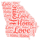 Discover Georgia Home State Map Gift GA Love Word Cloud Pre