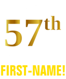Discover Bold, Black, Faux Gold 57th Birthday w/