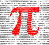 Discover Red Number pi is a mathematical constant symbol