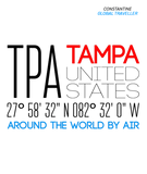 Discover Tampa, United States Text Art